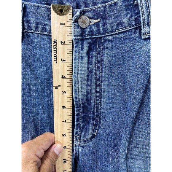 Structure Pants Mens 36 Blue Straight Pocketed Belted Zip Jeans Men 36x30. - Picture 8 of 10